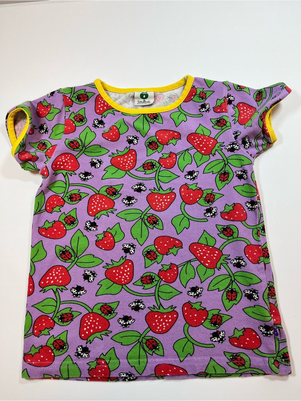 Småfolk Danish Design Strawberry Ladybug Organic Cotton Shirt 5-6